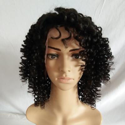 China Other 100% Virgin Peruvian Bouncy Lace Front Human Hair 13x4inch Curl Wig for sale