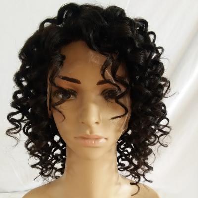 China 100% Human Hair 13x4inch Colored Peruvian Loose Deep Curl Deep Wave 100% Lace Front Wig for sale