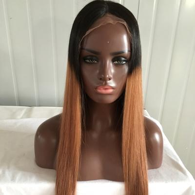 China Deep Wave Ombre 1b/30# Virgin Peruvian Hair 13x4inch Lace Frontal Wig 100% Human Hair 13x4inch for sale