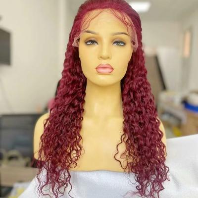 China 100% Human Hair 13x4inch Premium Quality Deep Wave Virgin Peruvian Lace Frontal Wig for sale