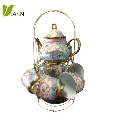 China Viable factory direct china pakiston cheap tea set with stand for sale