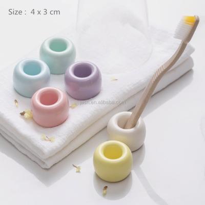 China 2021 Sustainable Hot-selling Ceramic Bathroom Toothbrush Accessory Holders for sale