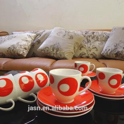 China Sustainable 12pcs Coffee Cup and Saucer Set for sale