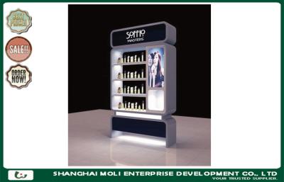 China Custom high end retail MDF cosmetic rack display stand , perfume display racks for sale