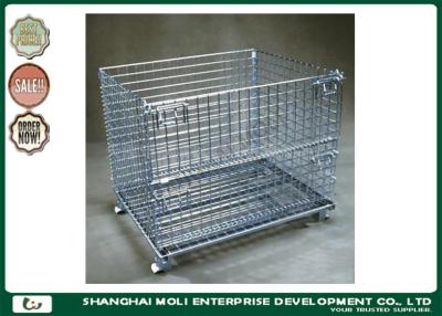 China Rolling Stainless Steel Wire Storage Containers For Warehouse OEM / ODM for sale