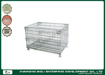 China Heavy Duty Folding Wire Storage Containers / Metal Basket Mesh pallet for sale