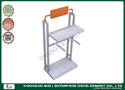 China Commercial Two arms metal garment racks for shop display , retail store clothing racks for sale