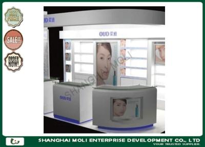 China Supermarket Luxury Cosmetic Rack Display , makeup display stand Melamine laminated for sale