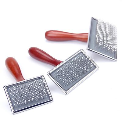 China Durable Comfortable Pet Handle Massage Needle Wooden Comb for sale