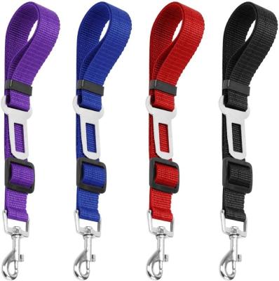 China Viable Wholesale Custom Adjustable Comfortable Dog Seat Belt Pet Car Seat Belt For Dog Leash for sale