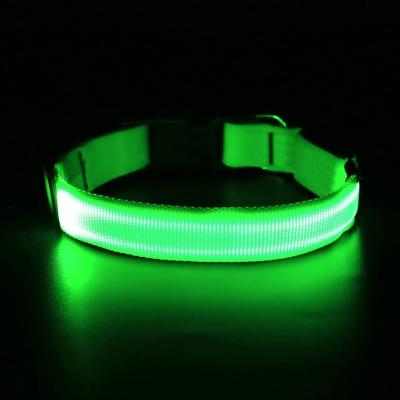 China Lights Wholesale Custom Designer LED Light Up Dog Collar For Big Small Dog for sale