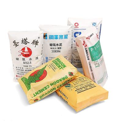 China Hot Sale 25KG 40KG 50KG Ad Star Bags PP Block Bottom Bag Cement Valve Bags Cement Sack for sale