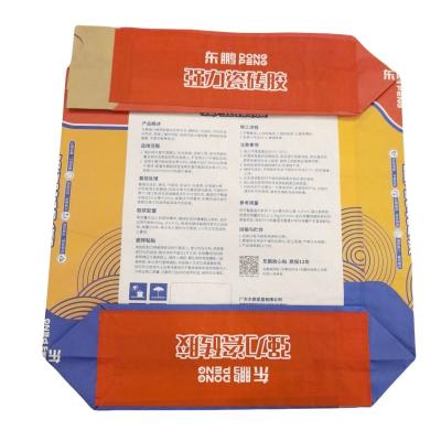 China 3 ply 80GSM Paper & 1 ply Film Paper Packaging Bags 20kg 25kg with Tuck-in Sleeve for sale