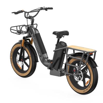 China Aluminum Alloy Latest 500W 750W 1000W Electric Cargo Bike with CE Certification 48V 15ah Battery for Families US Warehouse Direct Delivery for sale