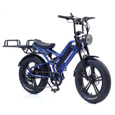 China Steel 20-inch durable electric bike 48v500w fat tires City road battery small shelf takeout disc brake system steel frame for sale