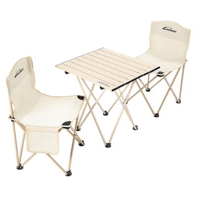 China Easy-carrying Modern Outdoor Family Camping Table and Chair Set New Carbon Steel Oxford Cloth Aluminum Metal Multi-Party Suitable for sale