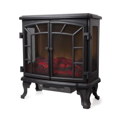 China 3 Sides Log Flame Effect 2000W Modern Design Large Size 3 Sided Antique Electric Fireplace With Remote Control for sale