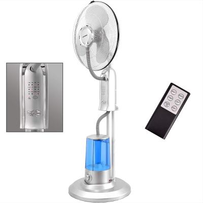 China Water Mist 18 Inch Standing Air Humidifier Indoor Water Spray Pedestal Cooling Mist Fan for sale