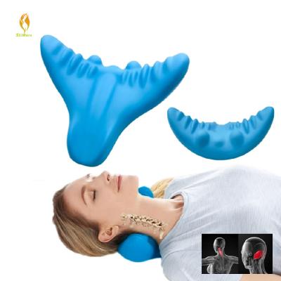 China Shoulder Relaxer Chiropractic Acupressure Trigger Point Pillow Neck Traction Pillow and Neck Cervical Stretcher for Pain Relief for sale