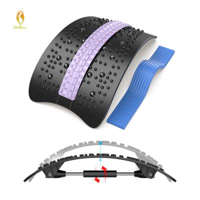 China Waist Thorn Fully Adjustable Back Panel Biscuit With Massage Points Magnetic Back Stretcher For Lower Upper Back Pain Relief for sale