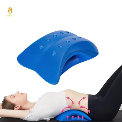 China High Resilience PU Memory Foam Lumbar Traction Cushion Neck Traction Devices For Lower Back Pain Relief Neck Massage Stretcher for sale