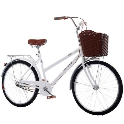 China Easy to install cheap old style good quality sale lady's bikes bicycle city bicycle wholesale fashional hot cheap vintage city bicycle OEM ODM bicicleta vintage city bicycle 26 inch women for sale