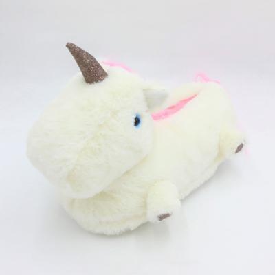 China American Cute Unicorn High Quality Durable Cotton Indoor Kids Kids Indoor Toy Slippers for sale