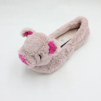 China 2019 Cute 3d Toy Animal Slippers Durable Pink Pig Kids Play Velvet Warm Indoor Slippers for sale