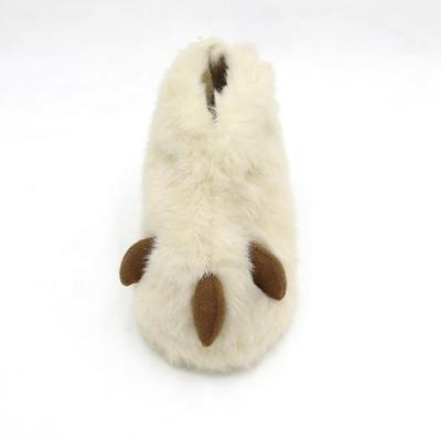 China Animal Foot Plush Women Winter Lightweight Cute Beige Snow Boots for sale