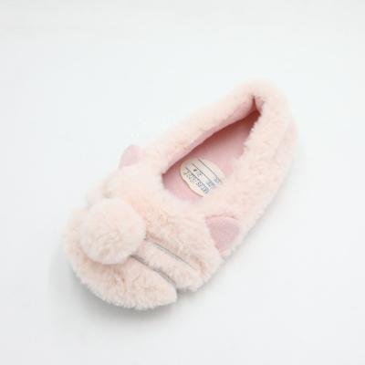 China Girls Ballerina Pink Ballerina Shoes Fluffy Indoor Plush Pompom Slippers for sale