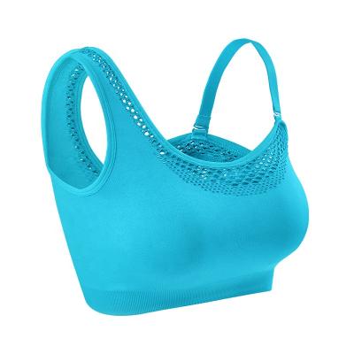 China One Shoulder Women Gym Sports Bra Breathable Fitness Yoga Wear Nylon Seamless Sports Bra Top for sale