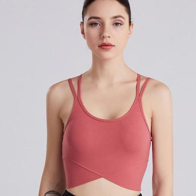 China Wholesale Hot Selling Adjustable Bra Breathable Mesh Bra Women Tops Sports Ribbed Sports Bra for sale