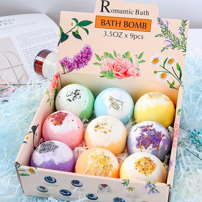 China Relaxation. Moisturizing 9 Pcs Handmade Box Set Organic Bath Soap Balls Bombs 100% Natural Ingredient Bubble Crystal Christmas Rich Bubble Bath Balls Set for sale