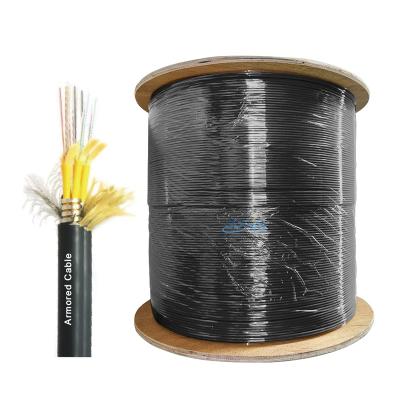 China FTTX Network Fiber Optic Outdoor Breakout Metal Cable Multi-tube Armored Type 64/72/96/128/144/288 Core Black Core OM1/OM2/OM3/OM4/OM5 for sale