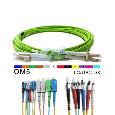 China Network Free Sample Duplex Lemon Green LSZH PE TPU Jacket 2.0mm 3.0mm 2m 3m Jumper Fiber Optic Cable LC/UPC-LC/UPC Patch Cord for sale