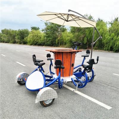 China 8 Passenger Pedal Trike Party Bar Beer Conference Deluxe Surrey Sightseeing Bike for sale