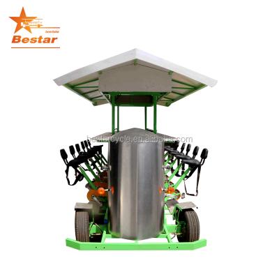 China Beautiful New Design Steel Party Bike Four Wheel Beer Bike for sale