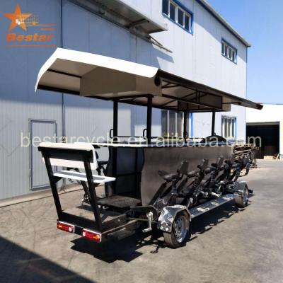 China Passenger Party Pedaler Wedding Cycle Bike Tour Party Beer Tourism Cycling Companies Electric With Pedal Car for sale