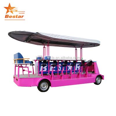 China Luxury Electric Both Sightseeing Pedal Car Bus Price 155 / 65 for sale