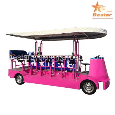 China New Product 2018 China Electric Bestar Steel Build To Pedal Bar Beer Bike For Tour for sale