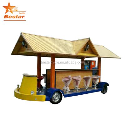 China Bestar steel mobile food kiosk / mobile cafe with wheels design pizza food cart for sale for sale