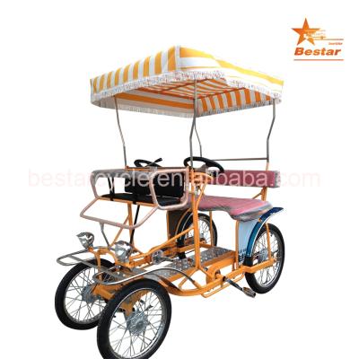 China Aluminum Whole Wheel Aluminum Recumbent Cycles Tour Bicycle Surrey Bike for sale