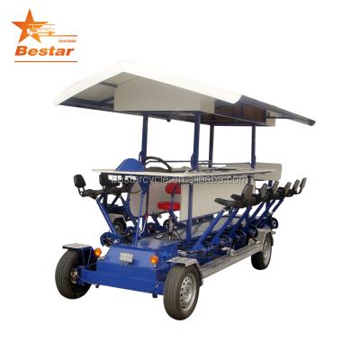 China Steel electric beer bike 4 wheel tandem beer bicycle for sale for sale