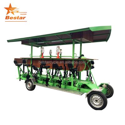 China Steel rickshaw 4 wheel bicycle 4 seater pedal adult part bike for sale for sale