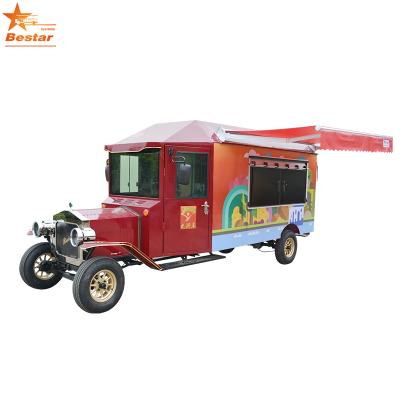 China Street electric outdoor mobile snack food trailer vegetable processing factory barbecue food cart mobile ice cream food truck for sale for sale