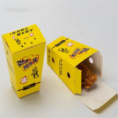 China Recycled Materials Chicken Box Packing Box Cheap Recycled Exquisite Fried Chicken Paper Packaging Food Box for sale