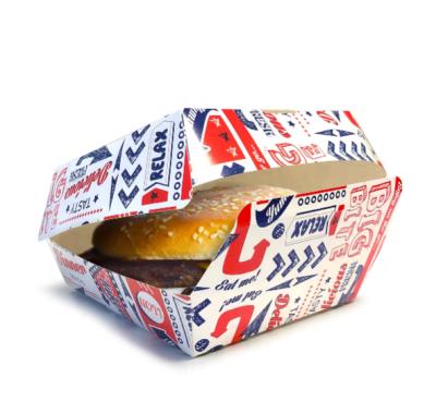 China Recycled Materials Take Away Food Boxes Fried Chicken Nuggets Carton Paper French Fries Food Packaging Box for sale