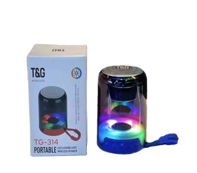 China LED Flashing light T&G Brand Original Factory Wholesale Mini Portable Colorful LED Atmosphere Create Wireless BT Speaker TG314 Speaker for sale