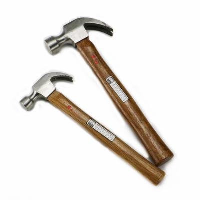 China Hot claw hammer factory sales modern design handle wooden claw hammer made in China for sale