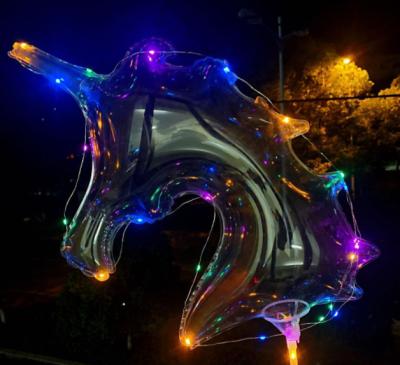 China Promotional Toy Unicorn LED Balloon Inflatable Transparent Unicorn Light Led Decorative Balloons Ball Lights For Christmas Party Decorations for sale